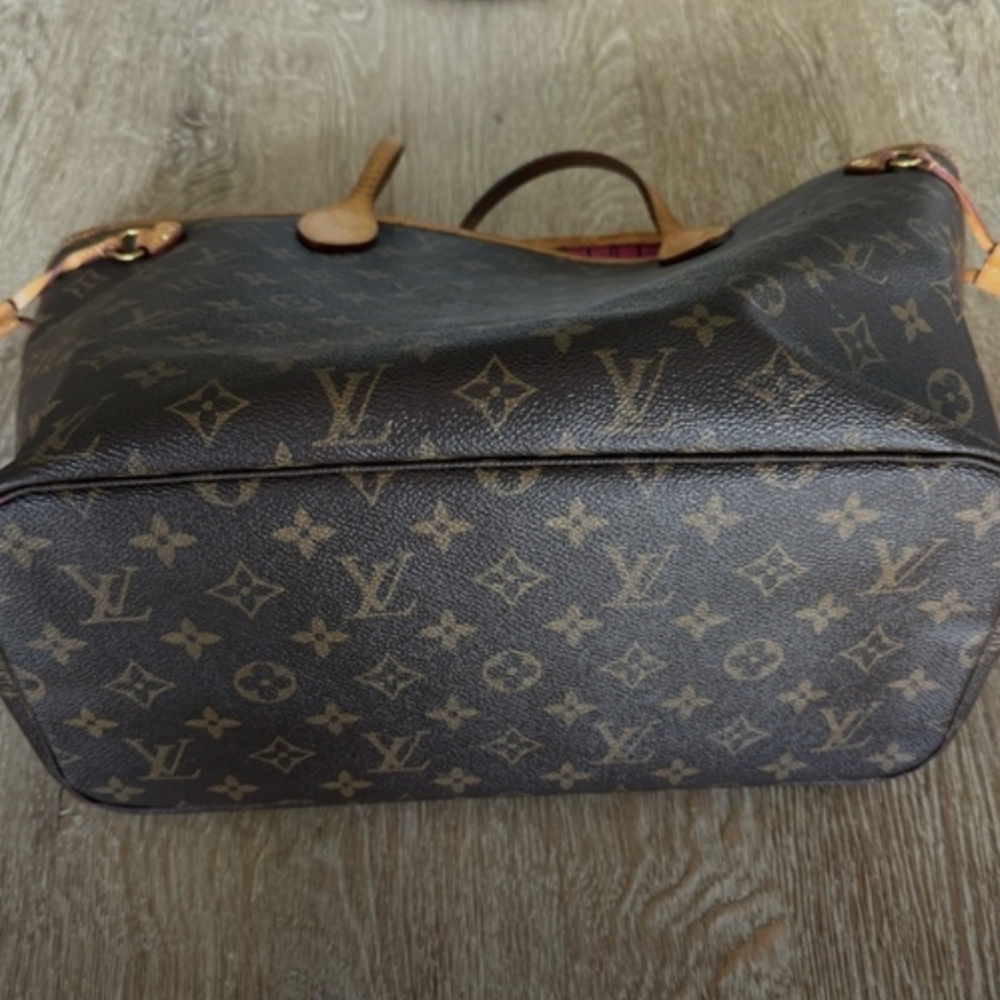 AUTHENTIC Louis Vuitton Neverfull Bag MM Hot Pink Lining Monogram - Picture 2 of 12